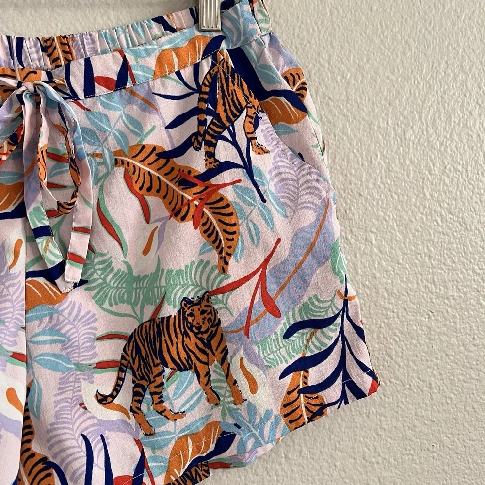 Cynthia Rowley Medium Tiger Jungle Novelty Print Pajamas Bottom Only Maximalist